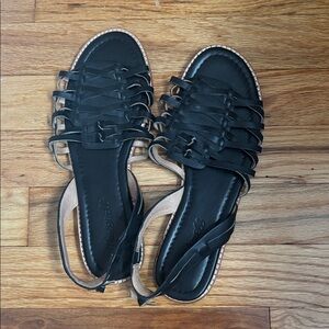 Madewell black strappy sandals